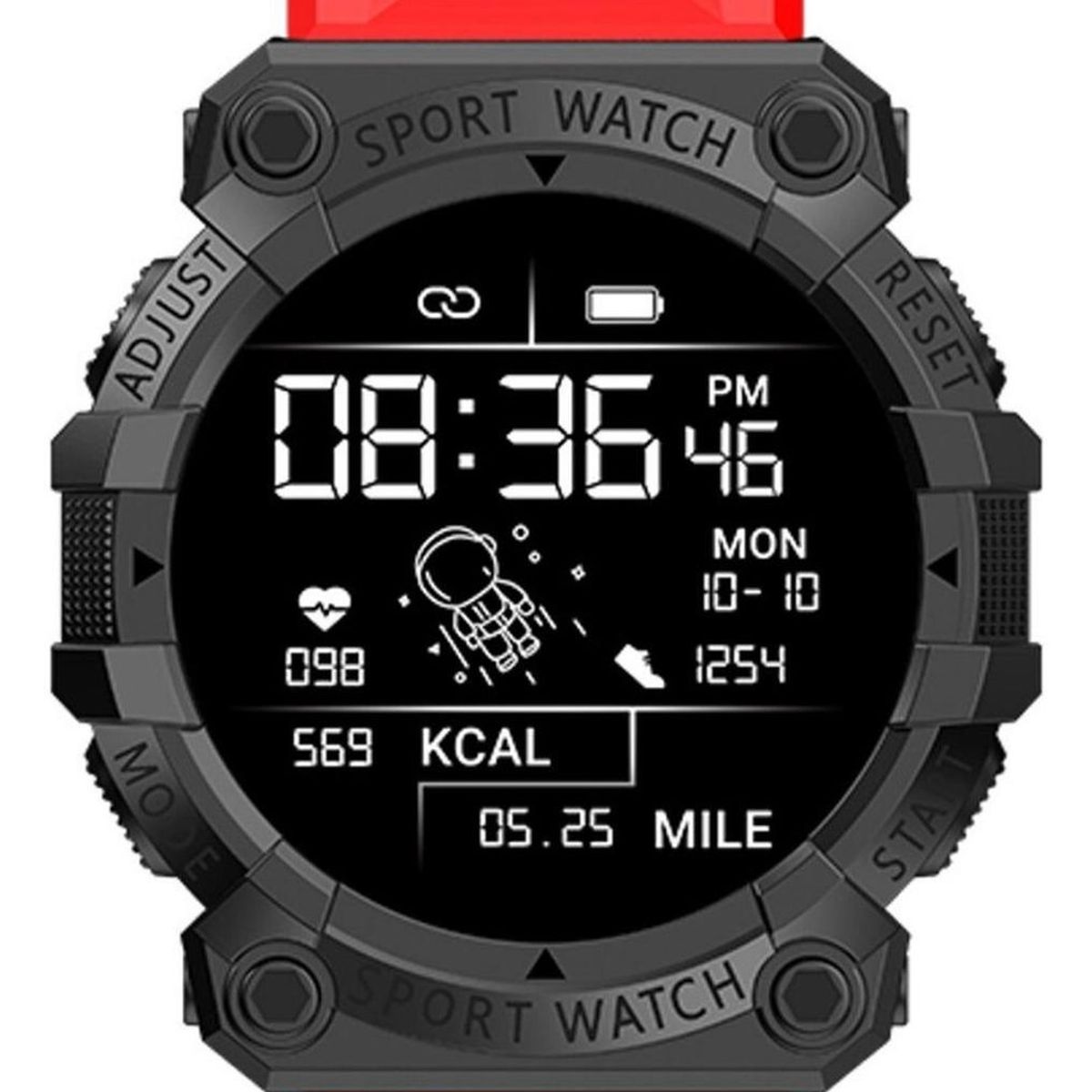 IMPORTCLICK - Reloj Smart Band Carga USB Deportivo Rojo