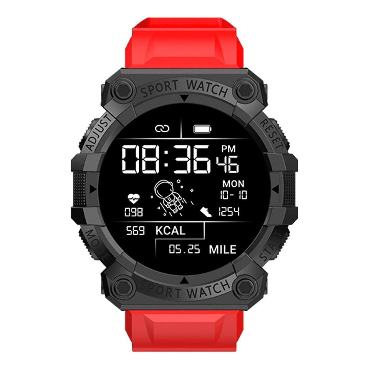 IMPORTCLICK - Reloj Smart Band Carga USB Deportivo Rojo