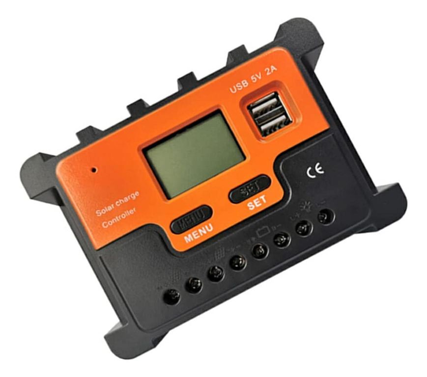 Controlador Carga Solar Regulador Pantalla LCD 12V - 24V 10A