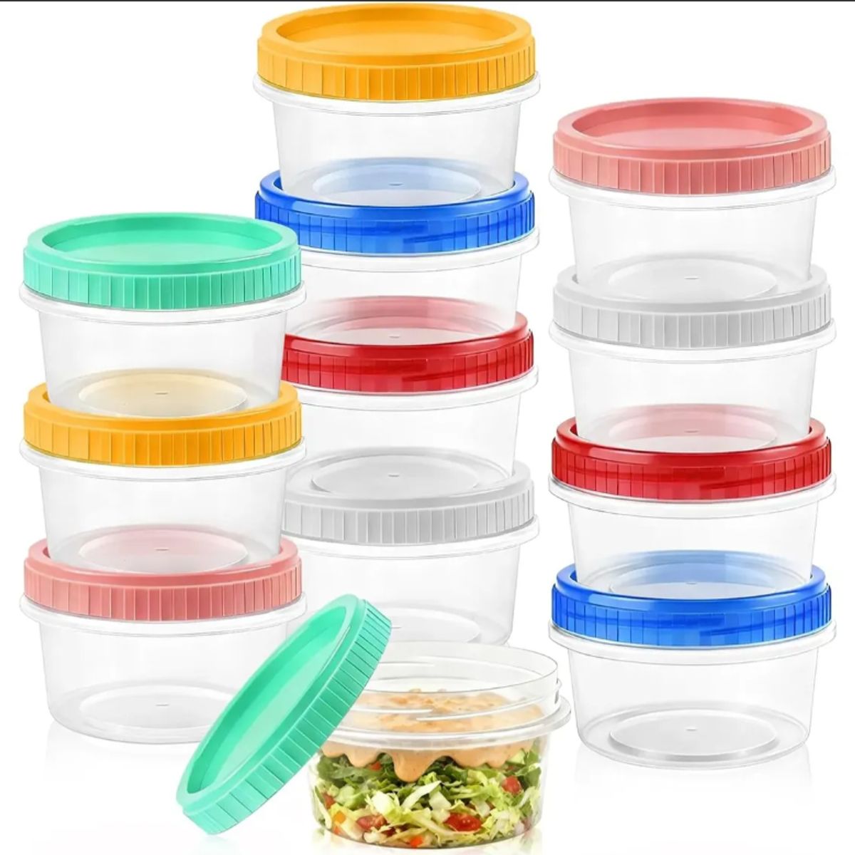 GENERICO - Pack 4 Fuentes Plasticas Redondas Surtidas Multiuso Cocina