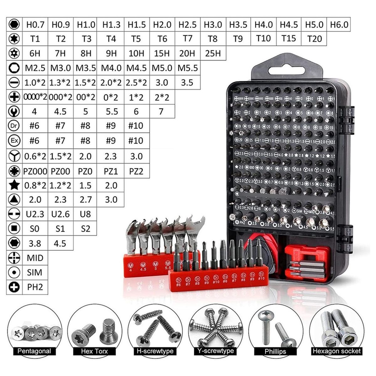 IMPORTCLICK - Set Kit Juego Destornillador Precisión 135 En 1 Magnéticos