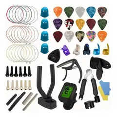 IMPORTCLICK - Kit 66 Accesorios Guitarra Acústica Cuerdas