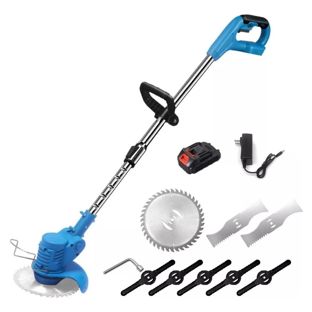 IMPORTCLICK - Podadora Cortadora Orilladora Inalámbrica Pasto Eléctrica 5 Cuchillas