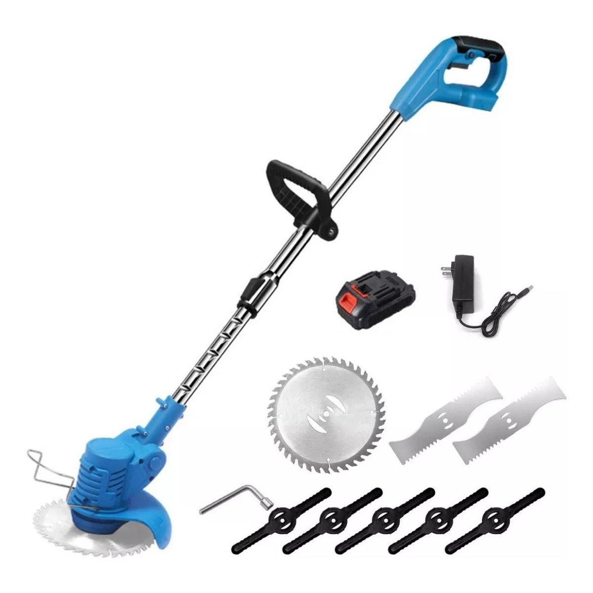 IMPORTCLICK - Podadora Cortadora Orilladora Inalámbrica Pasto Eléctrica 5 Cuchillas