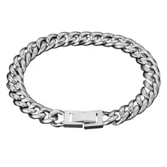 SAINT VENIK - Pulsera Cuban 8mm Unisex 18cm Solidez Elegencia