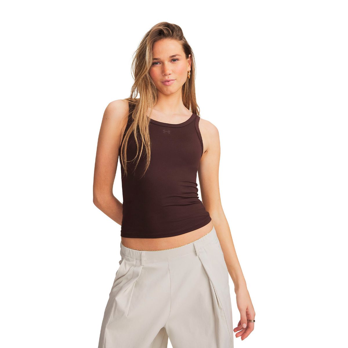 UNDER ARMOUR - Polera S/M UA Meridian Core Café Mujer UNDER ARMOUR