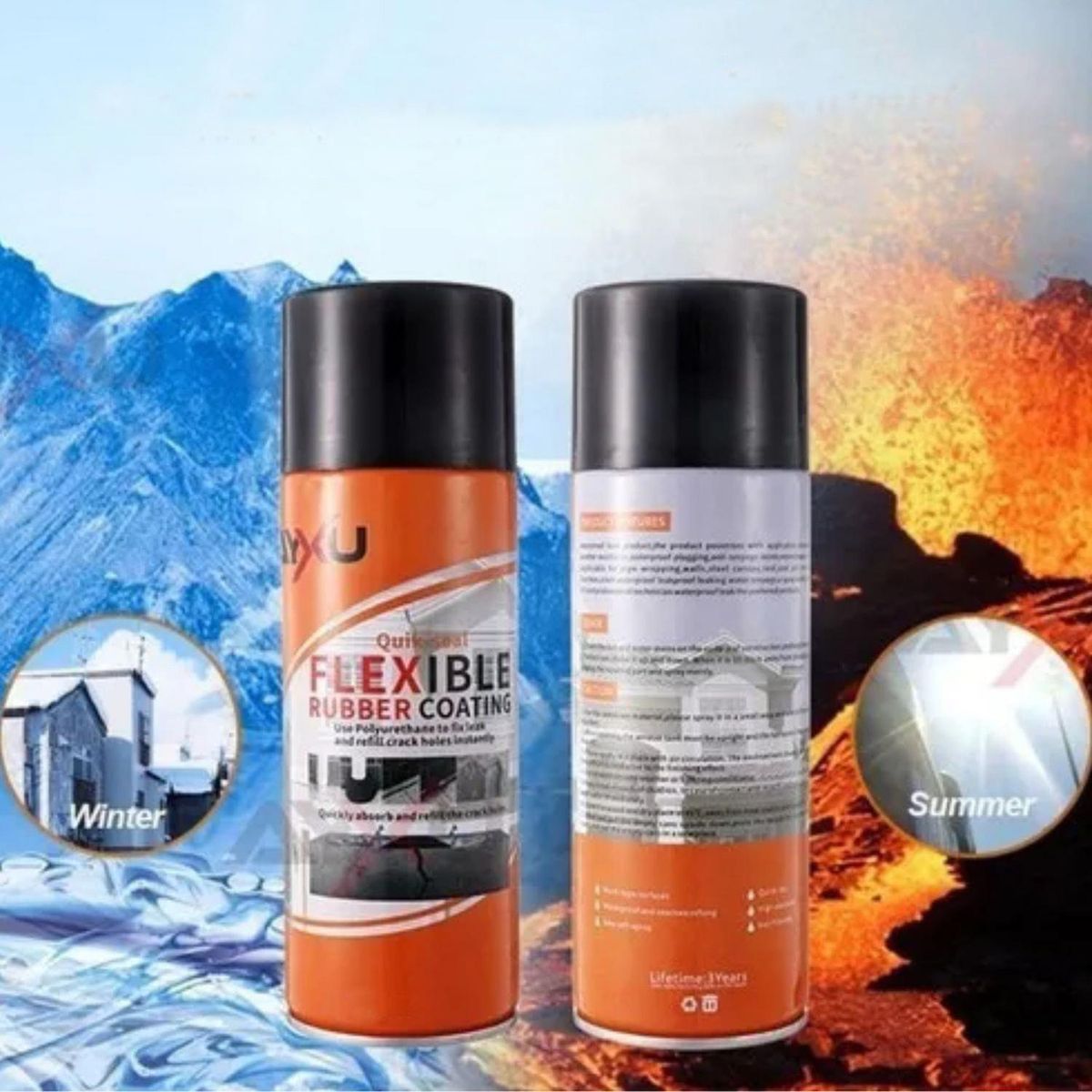 IMPORTCLICK - Sellador Instantáneo Fuga Agua Techo Tubería Aerosol 700 ML Negro