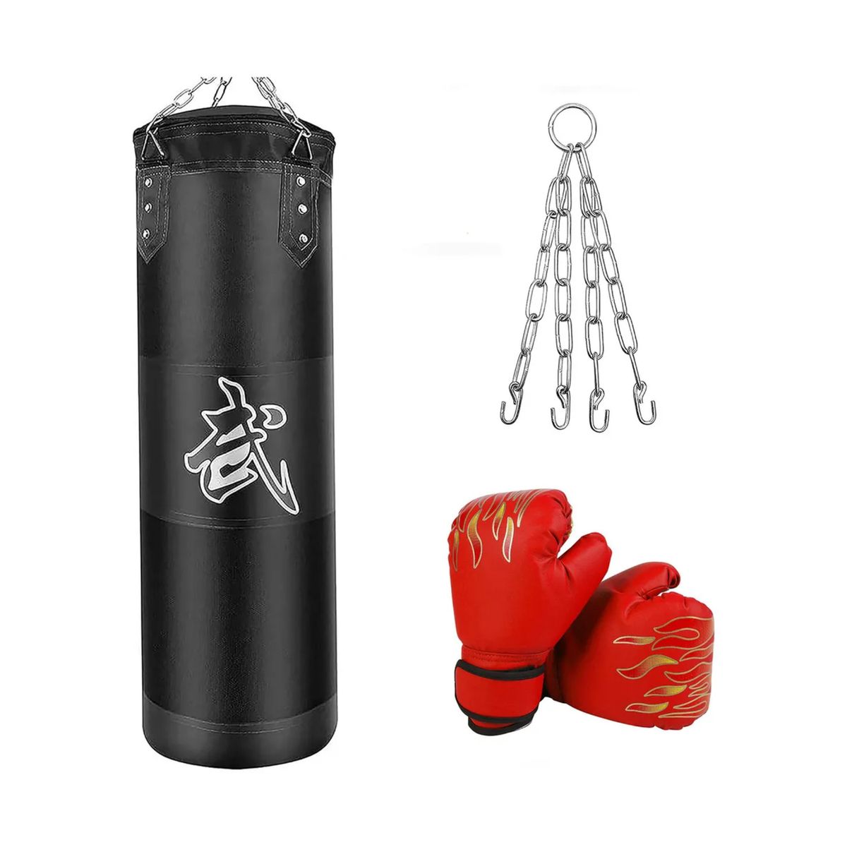 IMPORTCLICK - Saco Boxeo Vacio Cadenas Más Guantes