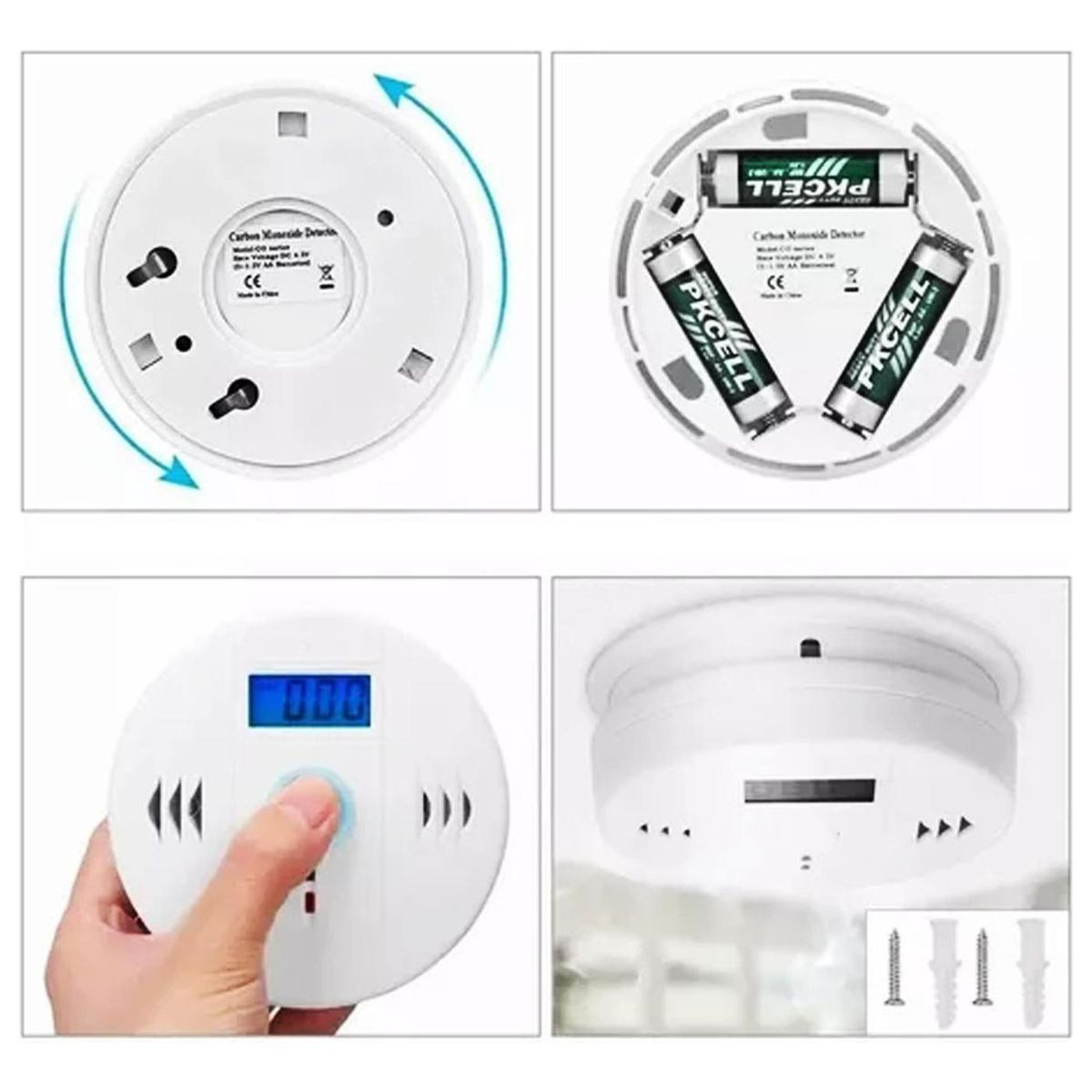 IMPORTCLICK - Alarma Detector Monóxido Carbono Autónomo Digital
