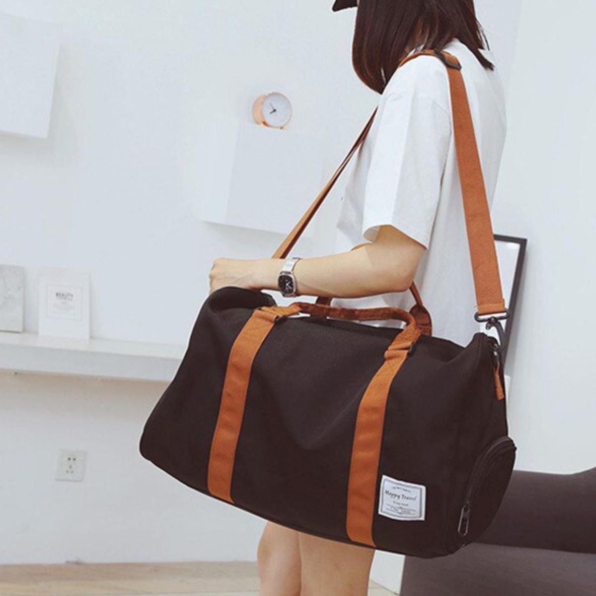 IMPORTCLICK - Bolso Viaje Deporte Gimnasia 35 LT Negro