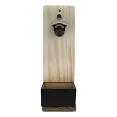 IMPORTCLICK - Destapador Abridor Cerveza Pared Madera Natural