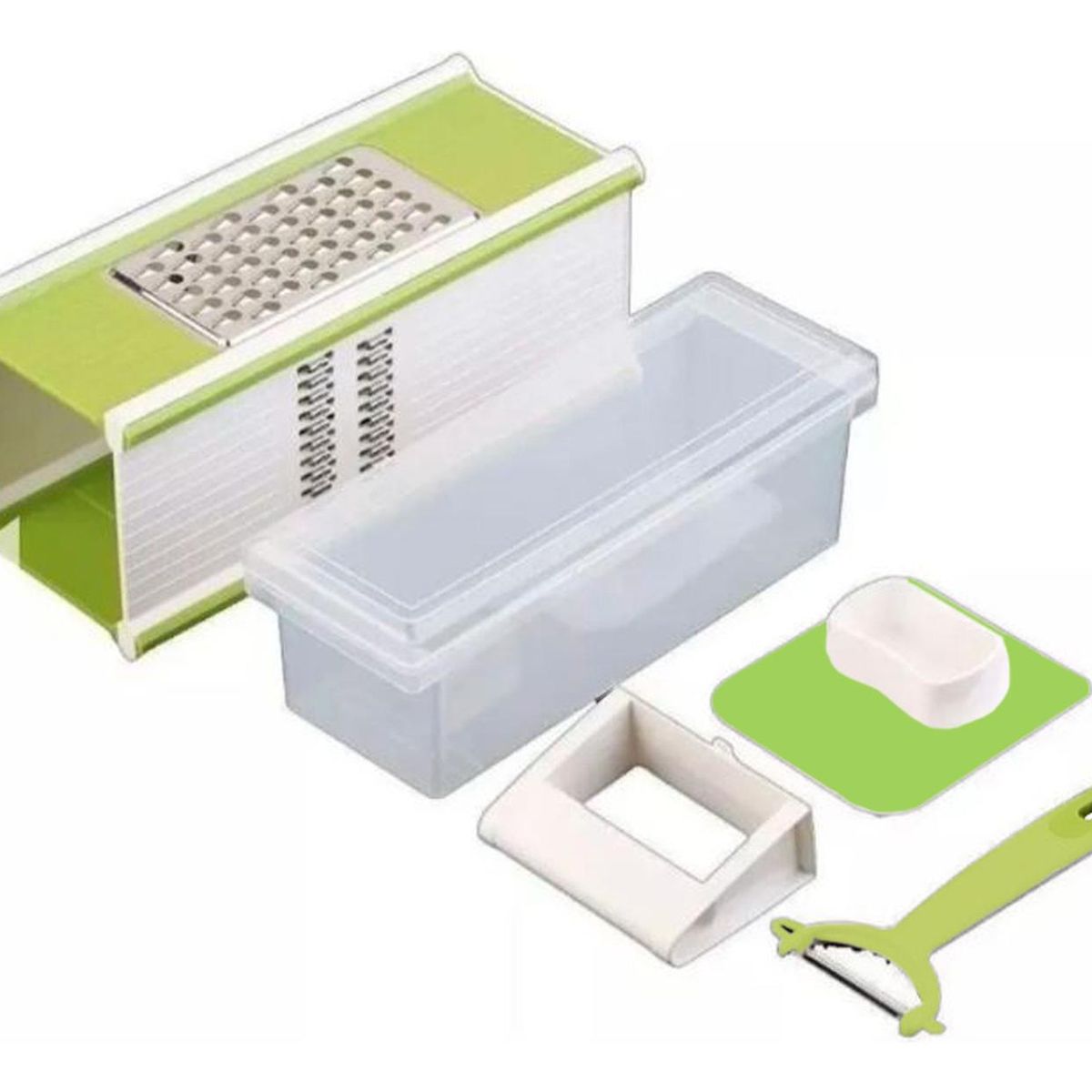 IMPORTCLICK - Rallador Verduras Cocina Multifuncional 5 En 1 Verde