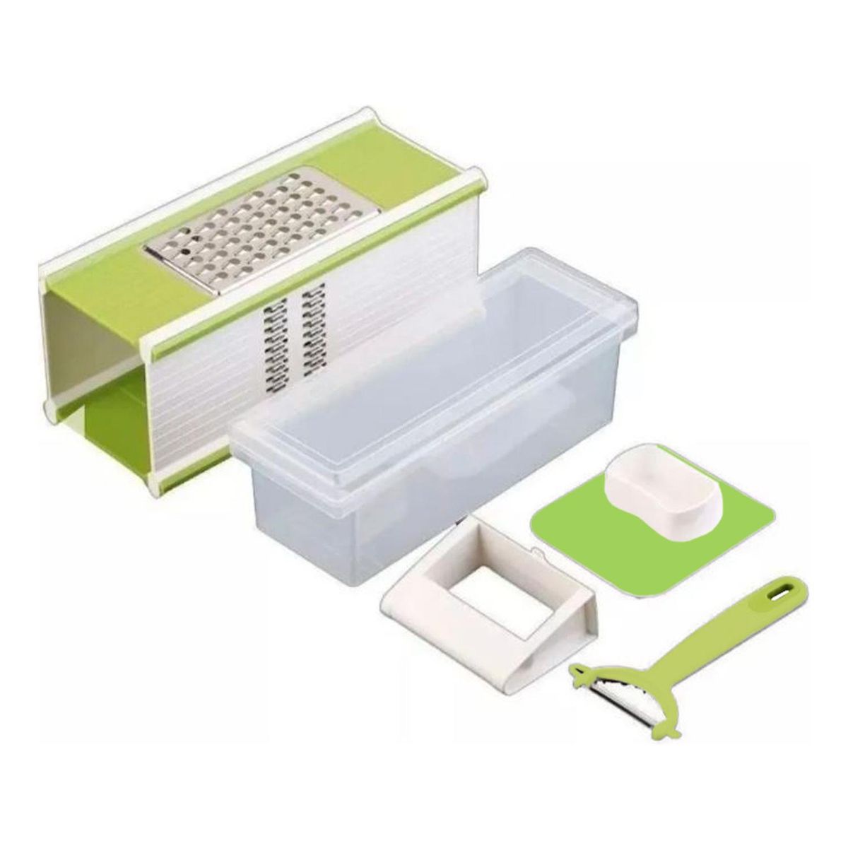 IMPORTCLICK - Rallador Verduras Cocina Multifuncional 5 En 1 Verde