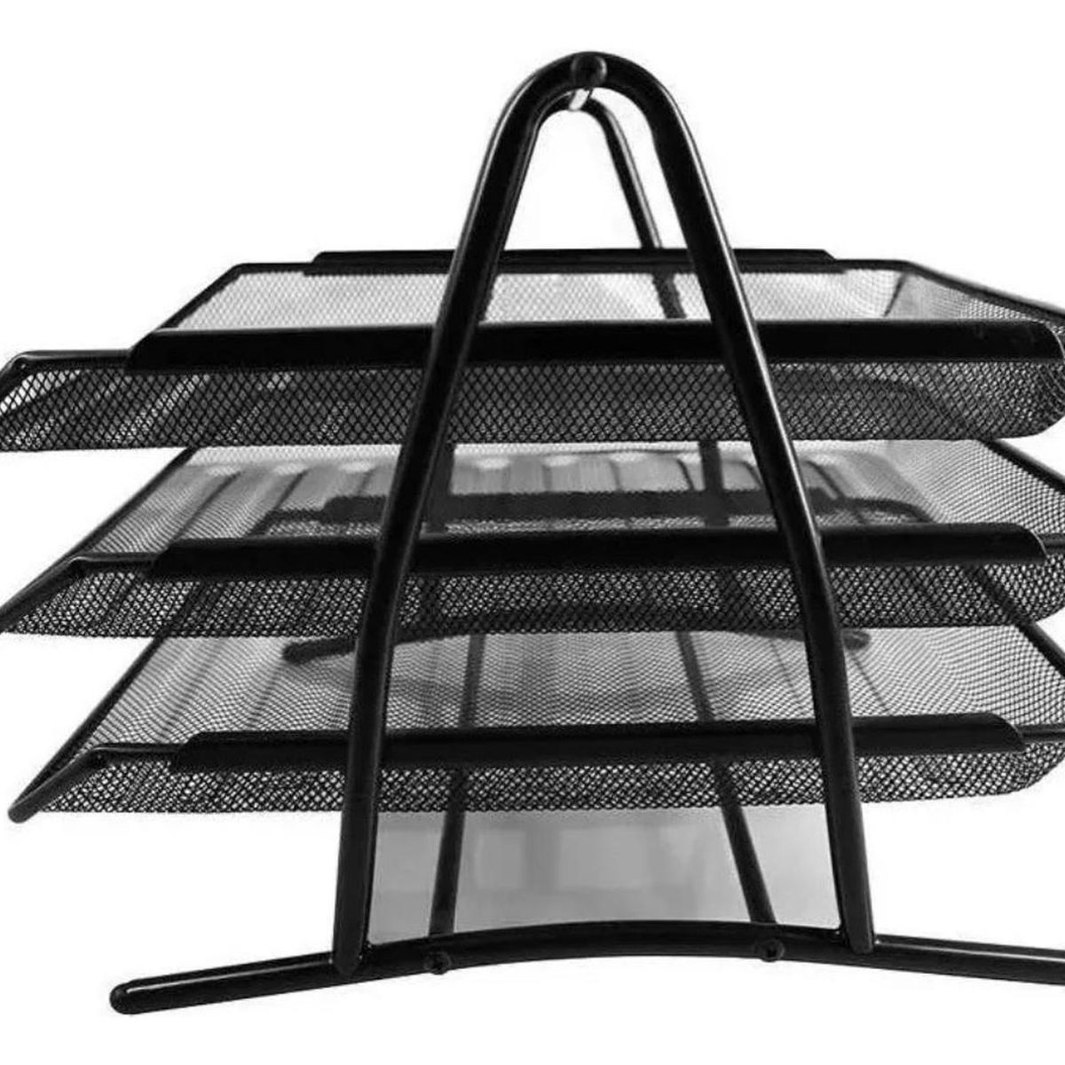 IMPORTCLICK - Organizador Bandeja Metal Oficina Documentos 3 Niveles Negro
