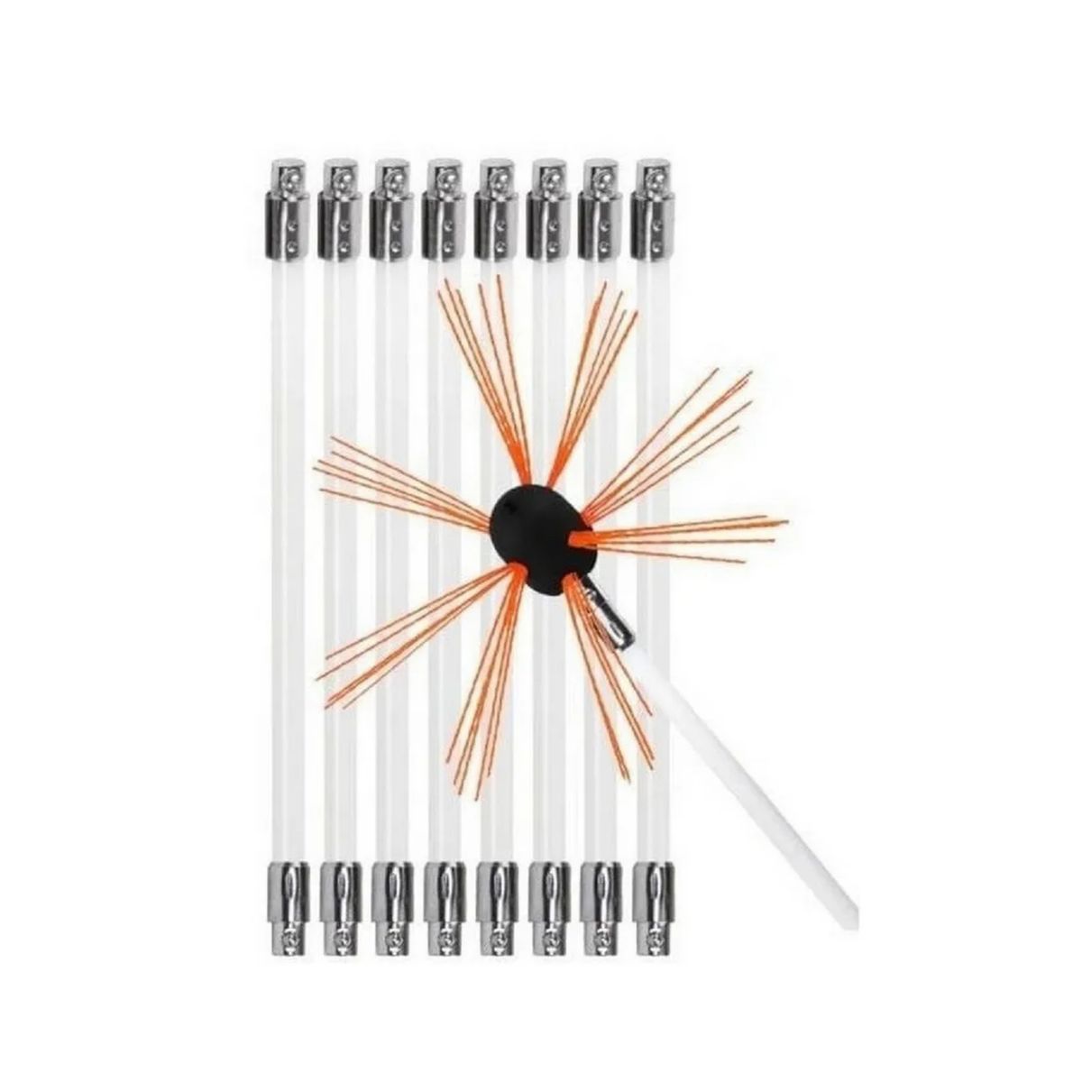 IMPORTCLICK - Set Limpia Chimenea Pellet Combustión Lenta 8 MTS