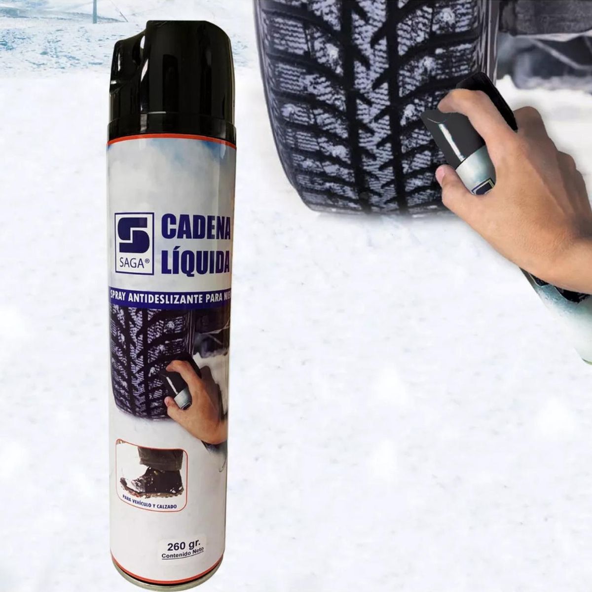 IMPORTCLICK - Cadena Líquida Nieve Hielo Antideslizante Automóvil