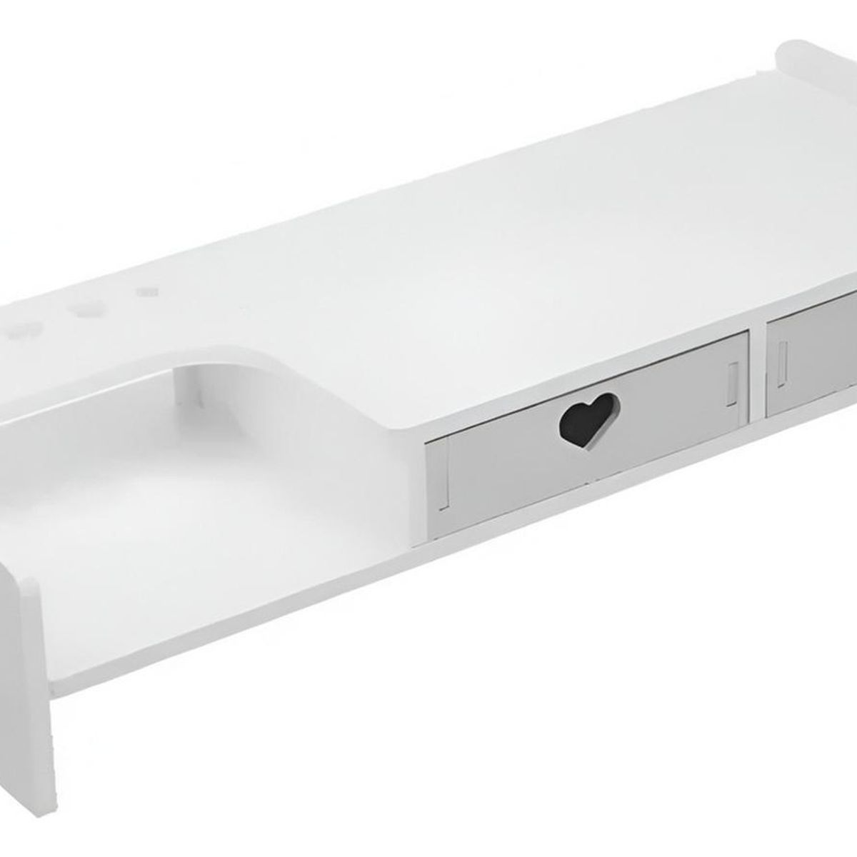 IMPORTCLICK - Organizador Escritorio Base Monitor Madera Corazón