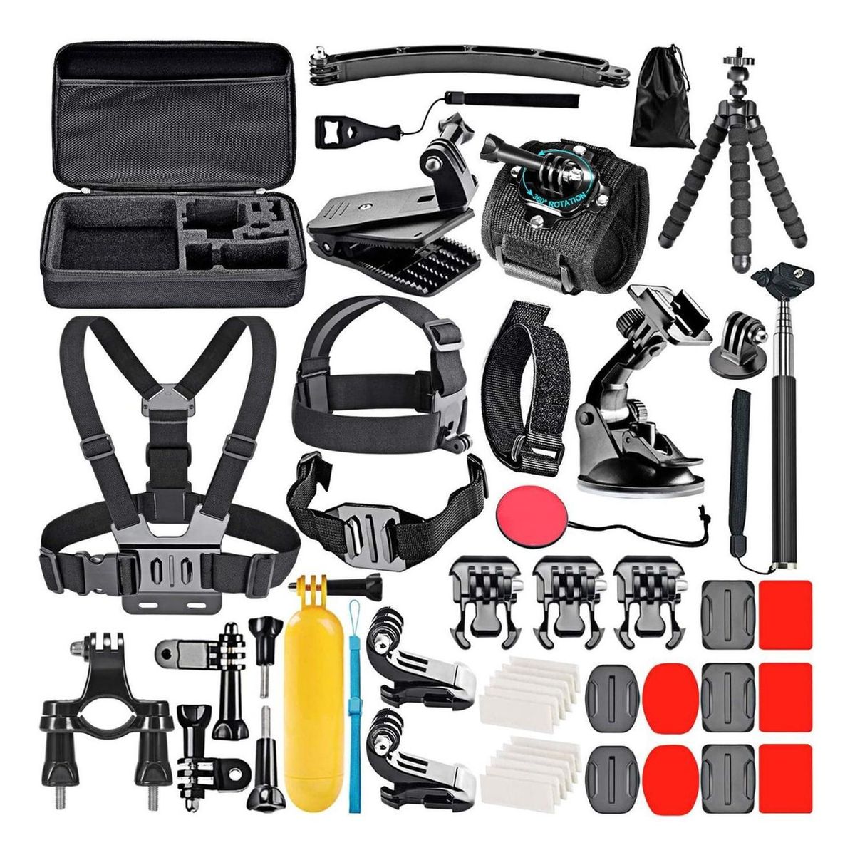 IMPORTCLICK - Kit 51 Accesorios Cámara Deportiva GoPro Estuche