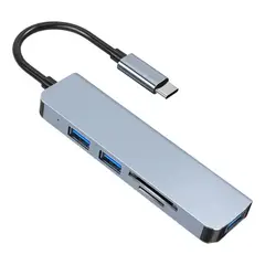 IMPORTCLICK - HUB C 5 en 1 2 Lectores Tarjeta USB