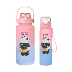 IMPORTCLICK - Pack 2 Botellas Agua Motivacional Osos 2 Lt Más 900 ML RosaCeleste