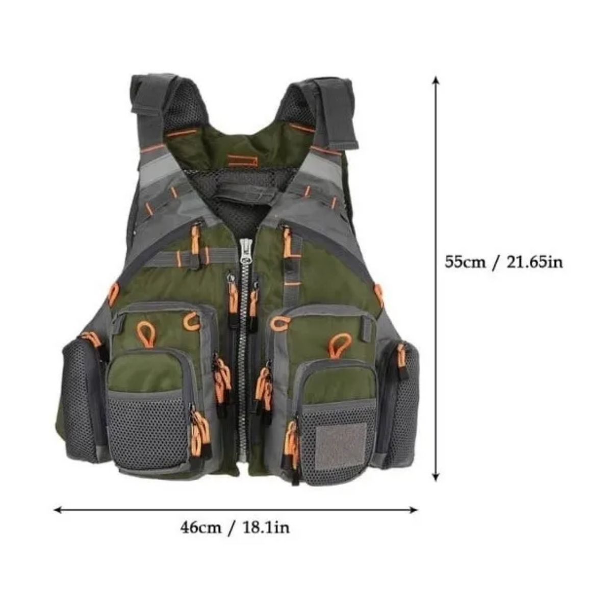 IMPORTCLICK - Chaleco Pesca Mochila Salvavida 55x46 CM
