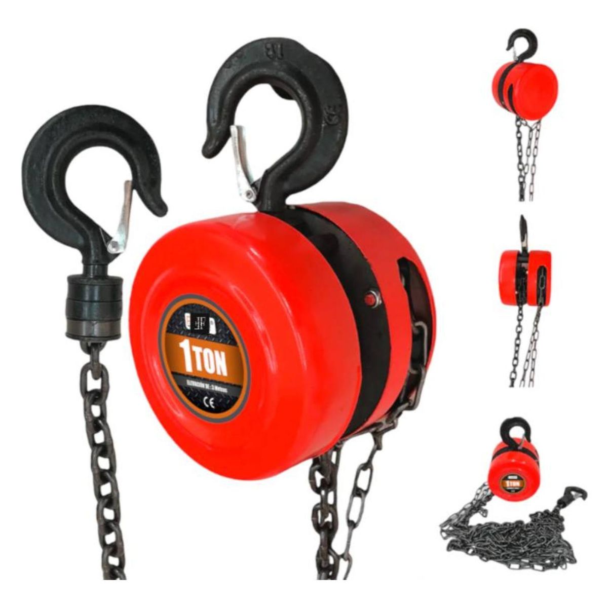 IMPORTCLICK - Tecle Manual 1 Tonelada Cadena 3 MTS