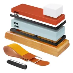 IMPORTCLICK - Juego Piedra Afiladora Cuchillos Cocina 400100030008000