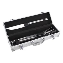 IMPORTCLICK - Set Maletín Deluxe Metálico Asado 3 Herramientas