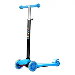 IMPORTCLICK - Scooter Monopatín 3 Ruedas LED Infantil Regulable Celeste