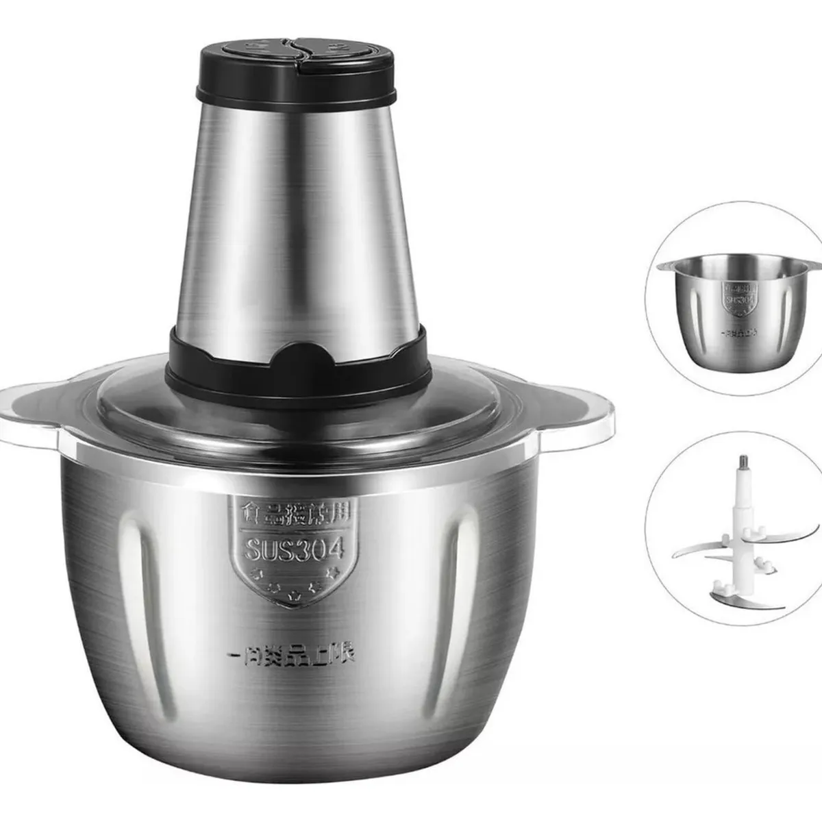 IMPORTCLICK - Picadora Trituradora Acero Inoxidable 2 Velocidades 2 LT