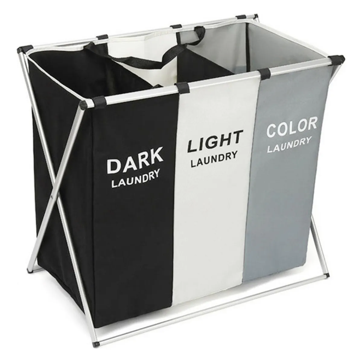 IMPORTCLICK - Cesto Canasto Plegable Multifuncional 3 Espacios 65x56x39 CM