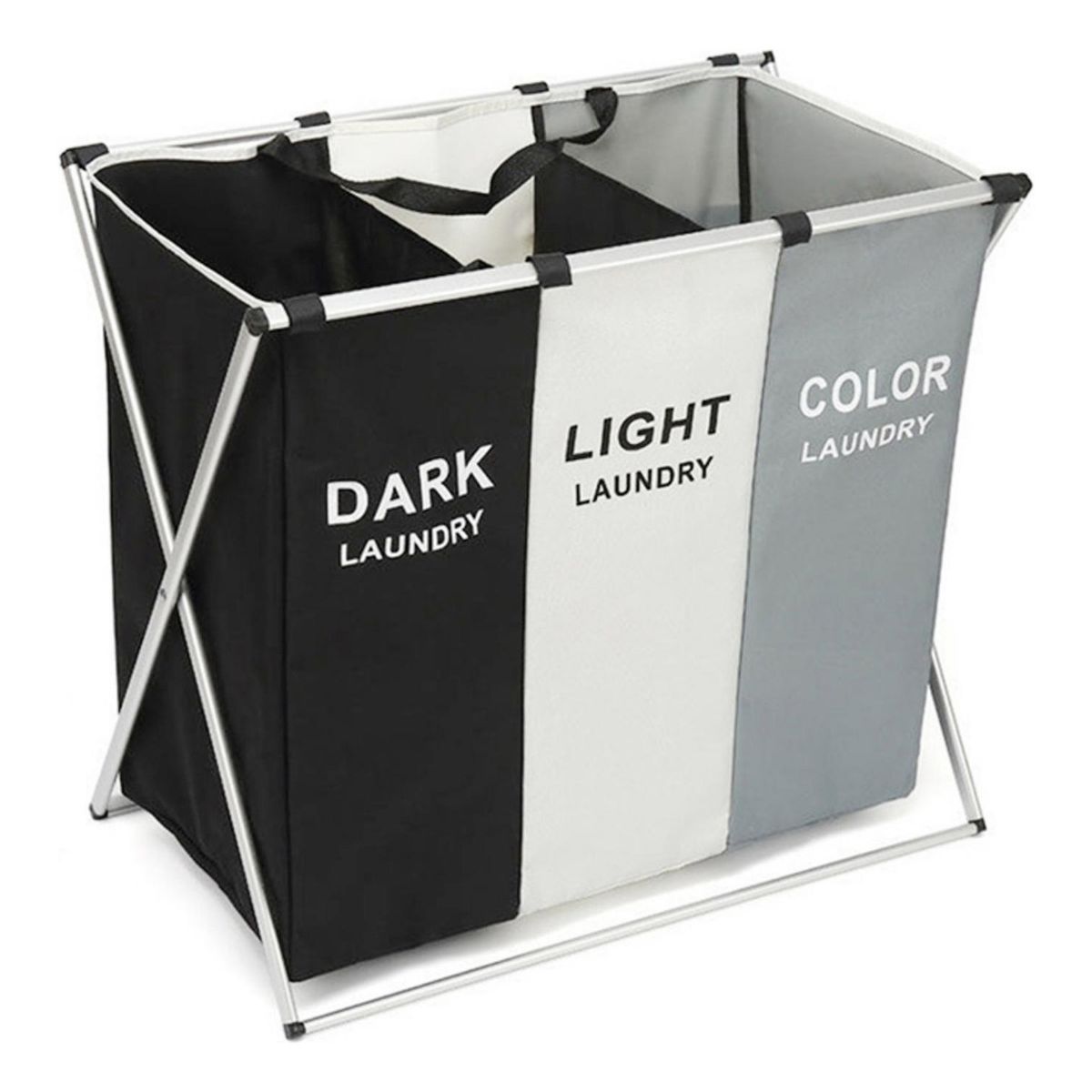 IMPORTCLICK - Cesto Canasto Plegable Multifuncional 3 Espacios 65x56x39 CM