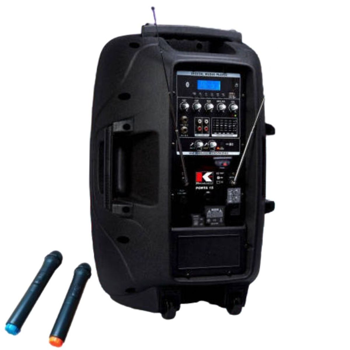 KOHLT - Parlante Recargable + 2 Microfonos Inalambricos Kohlt Porta 15
