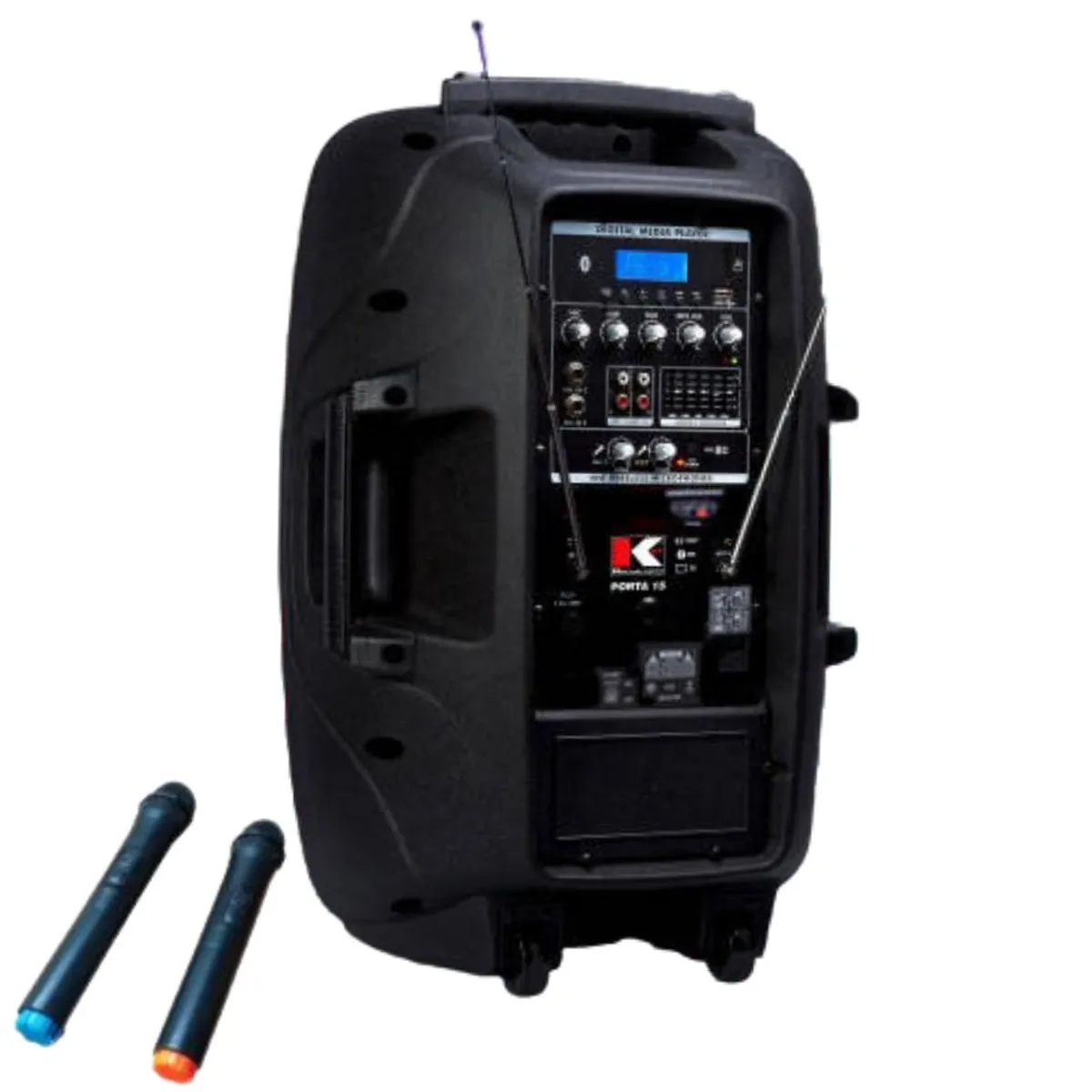 KOHLT - Parlante Recargable + 2 Microfonos Inalambricos Kohlt Porta 15