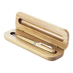 IMPORTCLICK - Set Bolígrafo Lápiz Estuche Bambú Deluxe