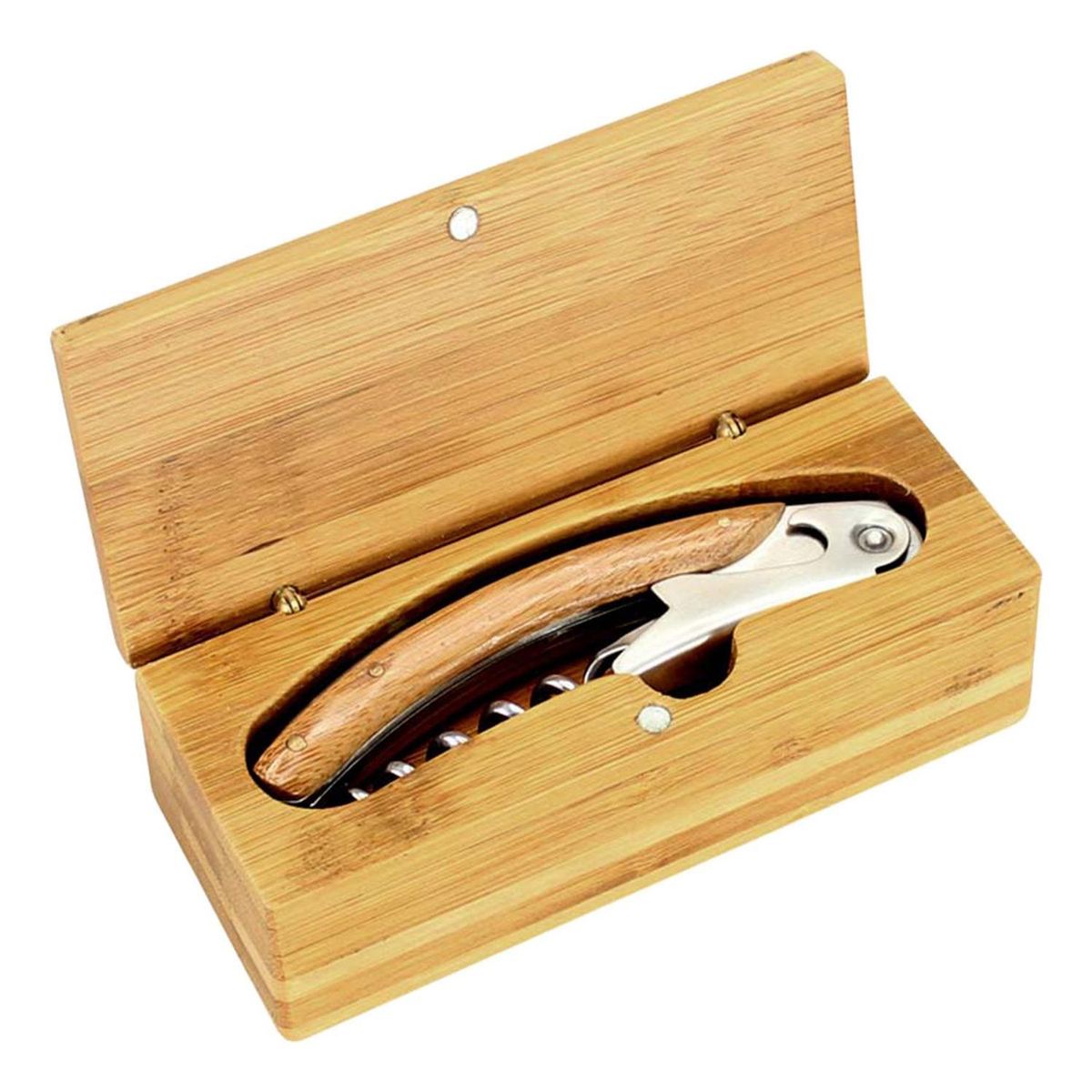 IMPORTCLICK - Caja Elegante Descorchador Vino Bambú Ecológico