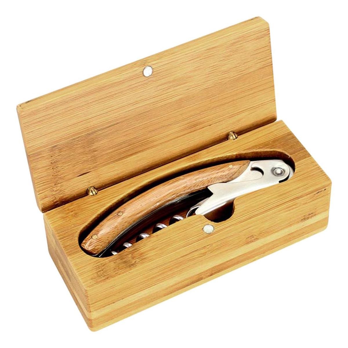 IMPORTCLICK - Caja Elegante Descorchador Vino Bambú Ecológico