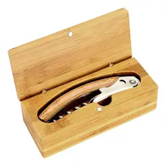 IMPORTCLICK - Caja Elegante Descorchador Vino Bambú Ecológico