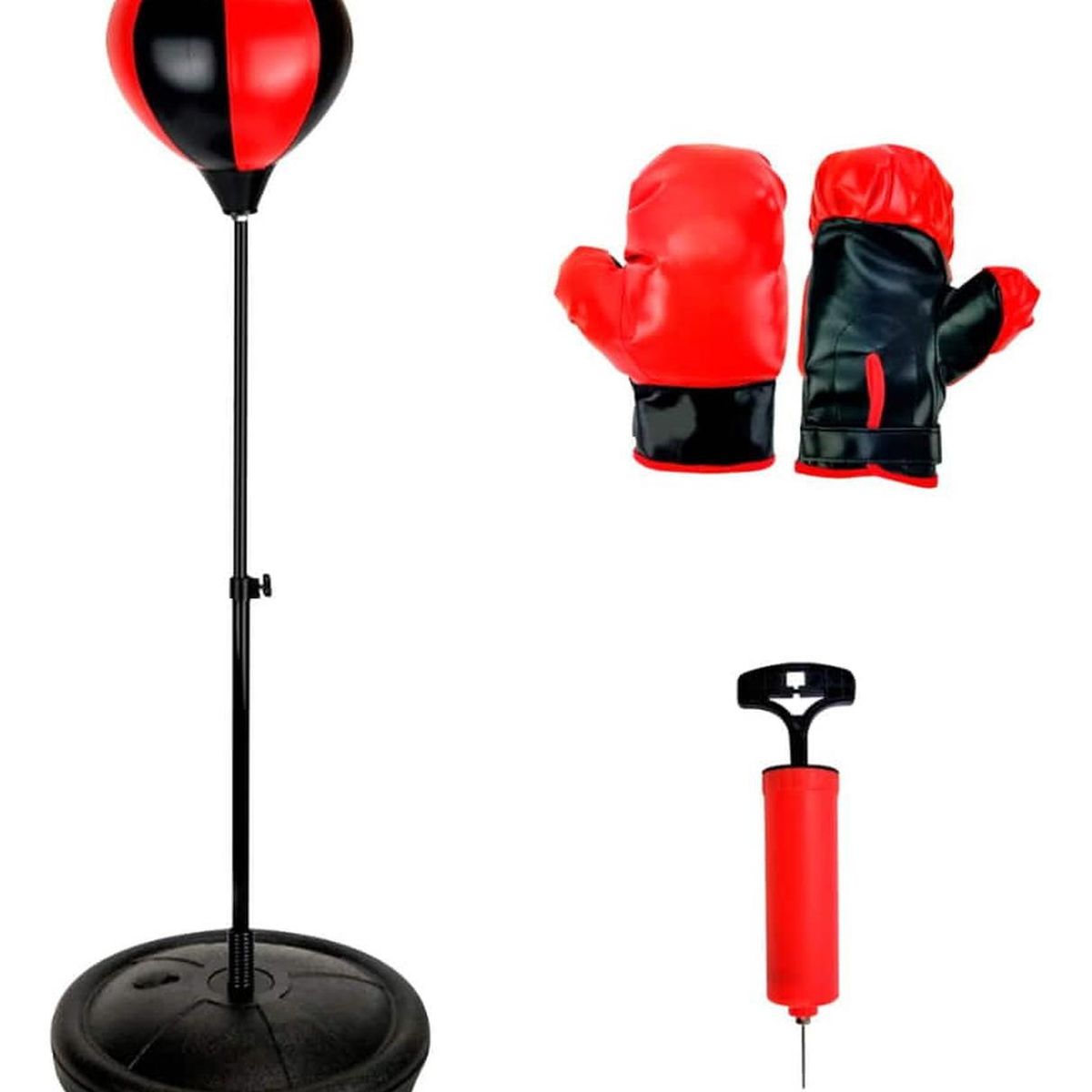 IMPORTCLICK - Juguete Kit Boxeo Base Negro Rojo