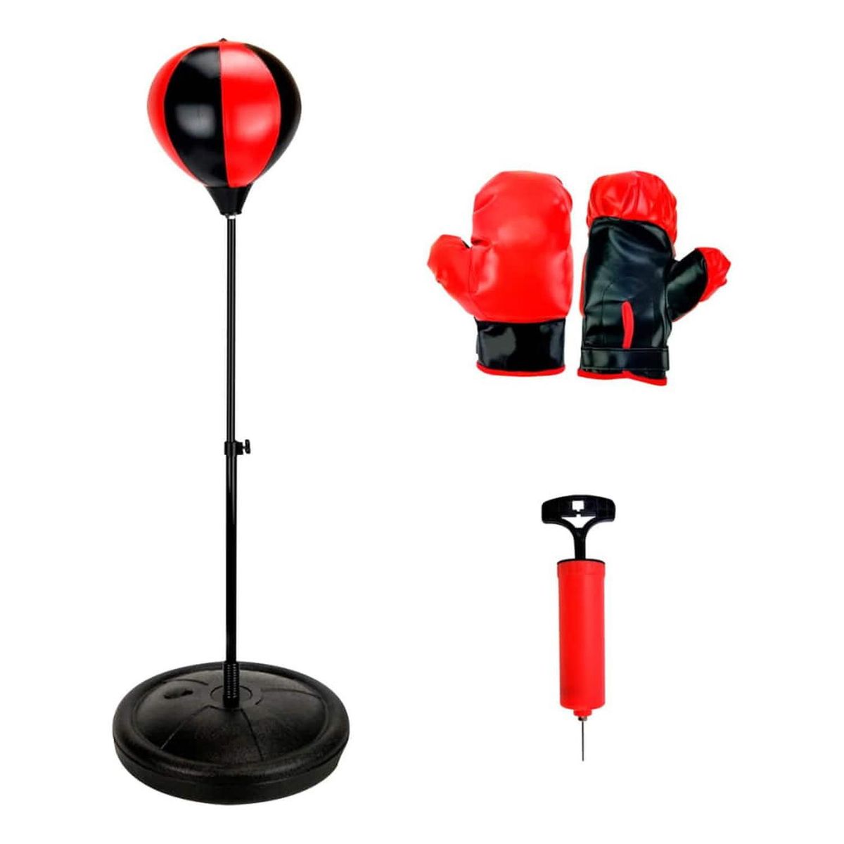 IMPORTCLICK - Juguete Kit Boxeo Base Negro Rojo
