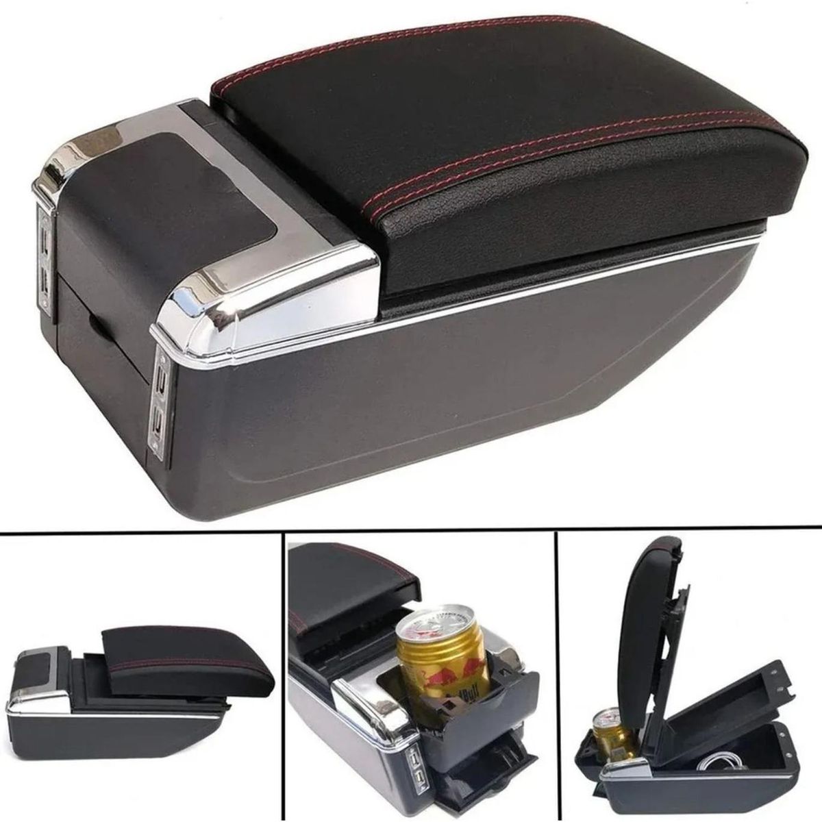 IMPORTCLICK - Apoya Brazo Posavasos Auto Universal 7 Puertos USB