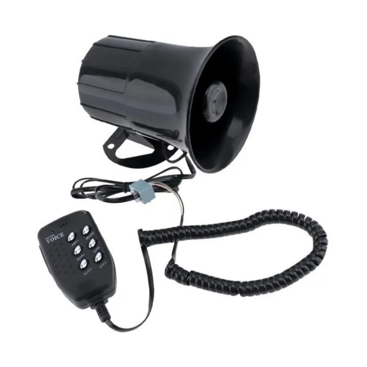 IMPORTCLICK - Sirena Megáfono 6 Tonos 200 Watt Negro
