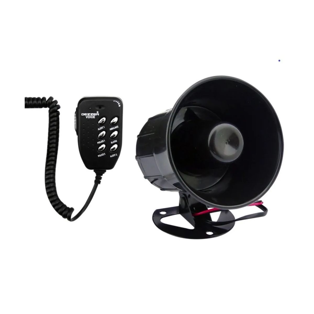 IMPORTCLICK - Sirena Megáfono 6 Tonos 200 Watt Negro