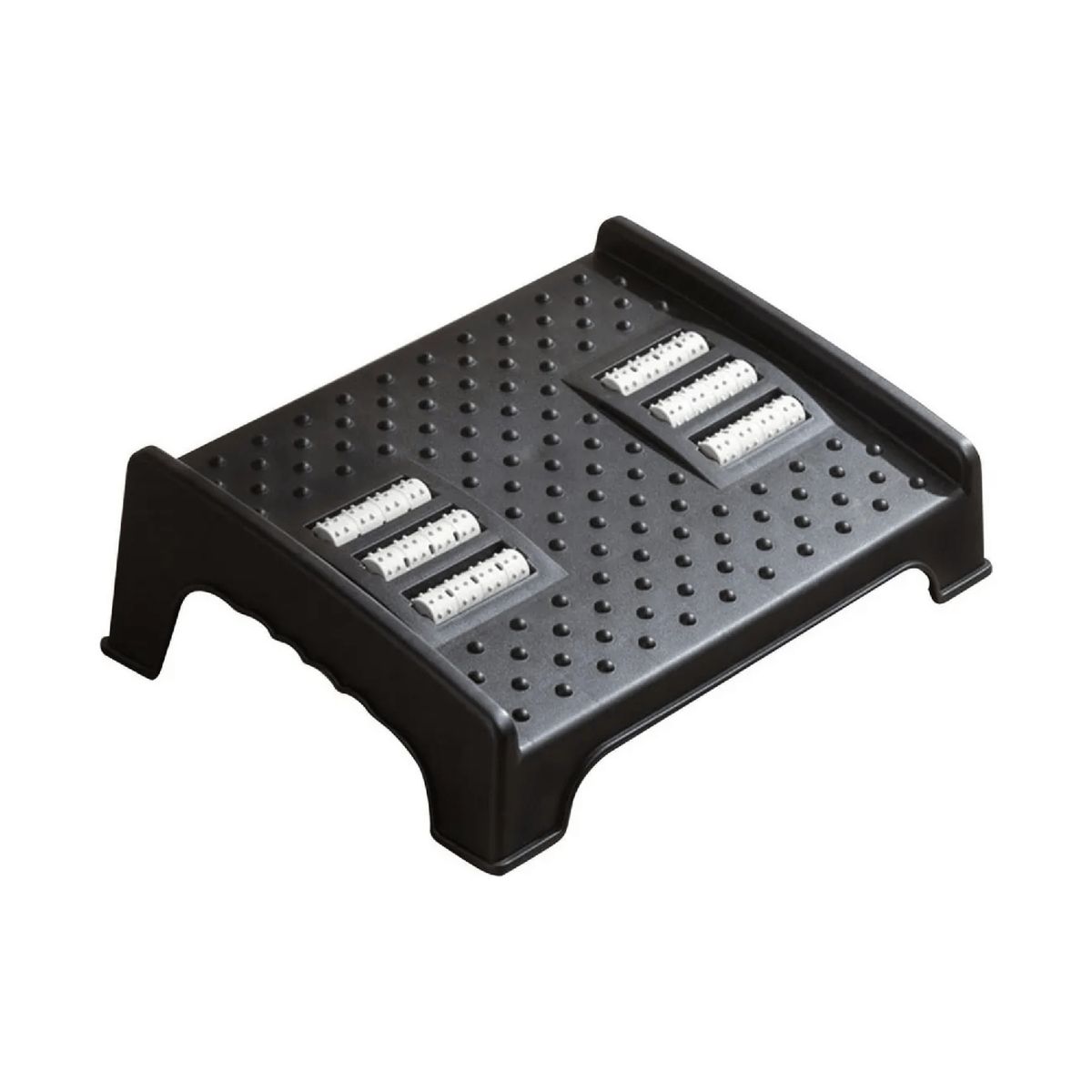 IMPORTCLICK - Masajeador Apoya Pies 6 Rodillo Ajustable 12x32x24 CM Negro