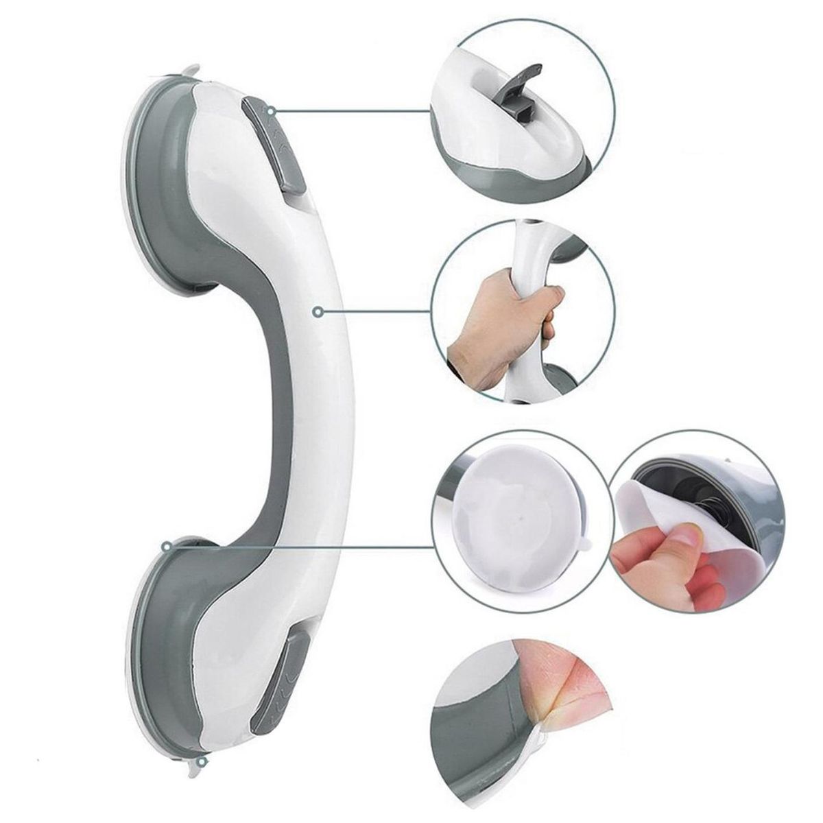 IMPORTCLICK - Set 2 Asas Agarradera Seguridad Manilla Baño 29 CM