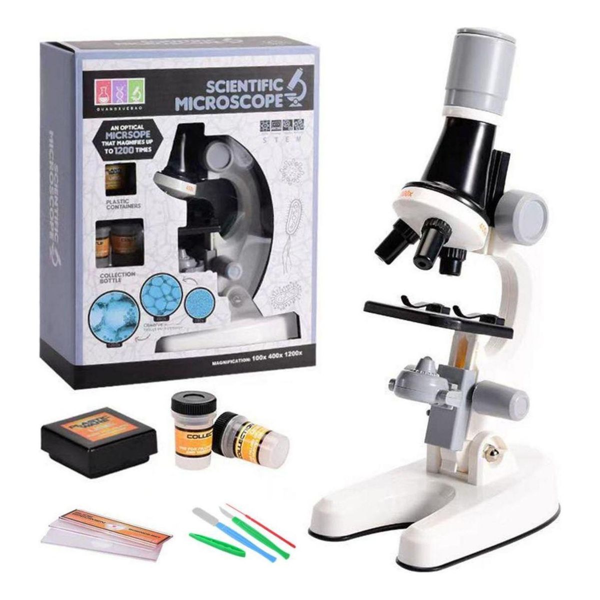 IMPORTCLICK - Microscopio Educativo Juguete Niños Kit Accesorios