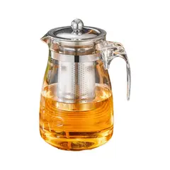 IMPORTCLICK - Tetera Te Infusiones Vidrio Filtro Acero Inoxidable 750 ML Transparente