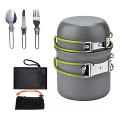 IMPORTCLICK - Set 5 Piezas Ollas Cubierto Pegables Ultraligero Camping