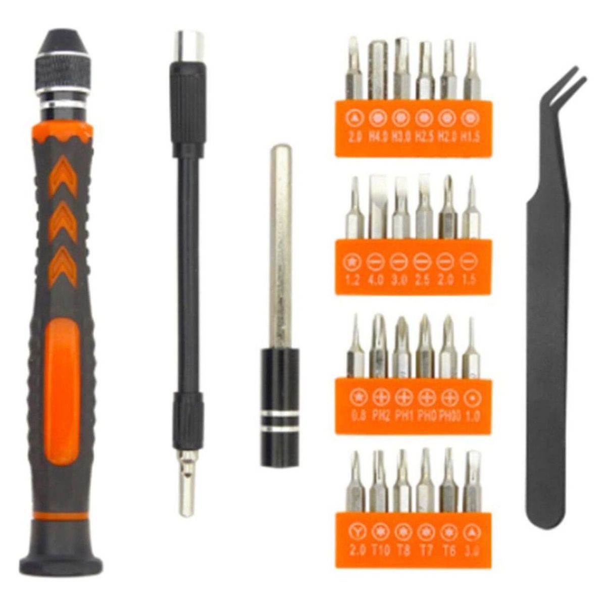 IMPORTCLICK - Desatornillador Practico 28 En 1 Multifunción Naranjo