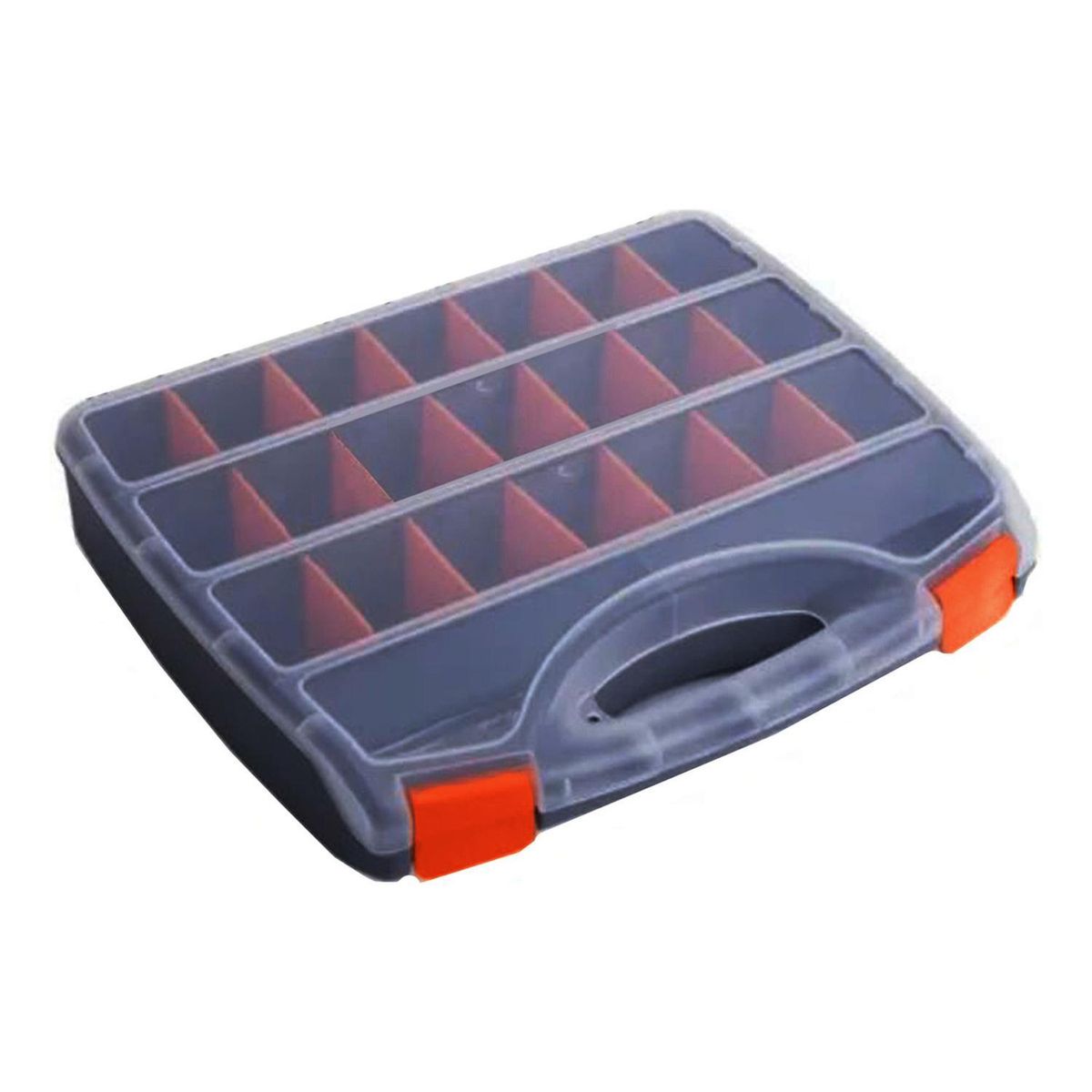 IMPORTCLICK - Caja Organizadora Ferretería Herramientas 15 Compartimientos Negra